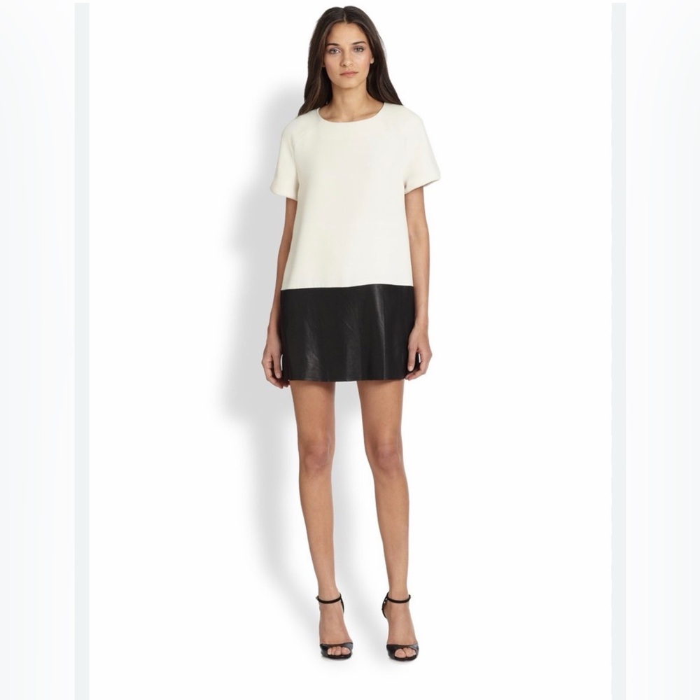 Alice + Olivia Foster Colourblock Leather Dress 2